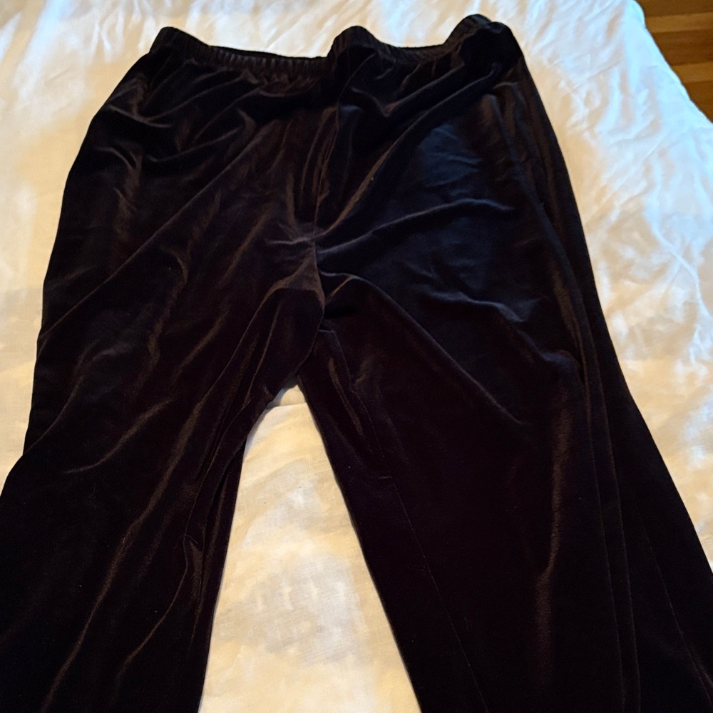 Casual Corner Black Velvet Pants